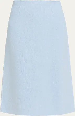 Lafayette 148 New York x The Morning Show A-Line Crepe Weave Midi Skirt