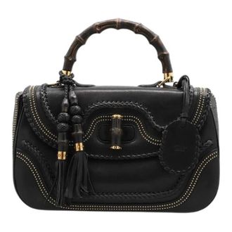 Gucci Pre-owned New Bamboo Bag - Dames - Pre-owned - Zwart - Maat: ONE Size Leer
