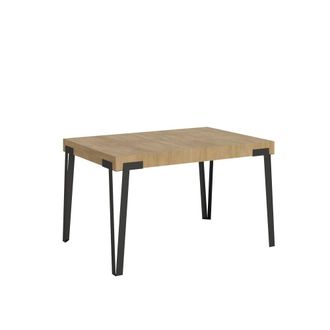 Itamoby Mesa extensible 90x140/244 cm efecto madera roble natural, hierro