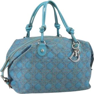 Dior Pre-owned Boston Bag - Dames - Vintage Handtas - Blauw - ONE Size - Vintage