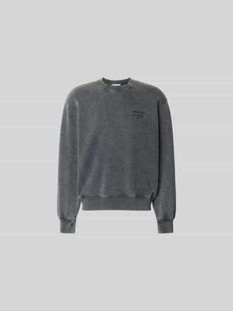 Maison Kitsun&eacute; Oversized Hoodie aus Baumwoll-Mix in Anthrazit, Gr&ouml;&szlig;e XL