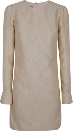 Twin-Set jacquard mini dress - women - Polyester/Polyamide - 42 - Neutrals