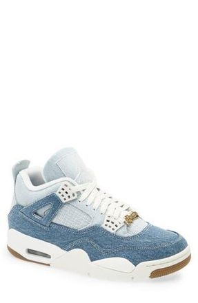 Nike Jordan Air Jordan 4 Retro Basketball Sneaker in Sail/Light Brown/Blue at Nordstrom Rack, Size 6.5