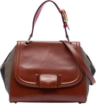 Fendi Pre-owned Handbags, female, Brown, Size: ONE SIZE Pre-owned Leather Handbag
