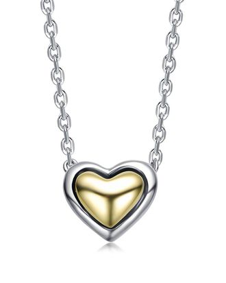 Rachel Glauber 14K Plated Heart Necklace