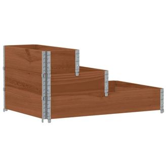 Berkfield Home 3-Tier Raised Bed Brown 120x80 cm Solid Wood Pine