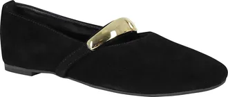 Senso Caela III Gold Strap Suede Ballet Flats