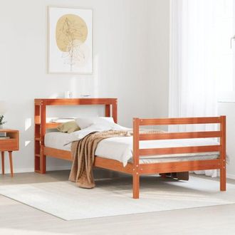 vidaXL Vidaxl - Estructura De Cama Sin Colch&oacute;n Madera Maciza Marr&oacute;n 75x190 Cm