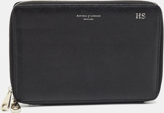 Aspinal of London Black Leather Tablet Continental Wallet