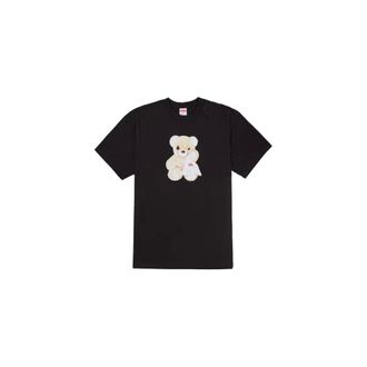 SUPREME T-Shirts, male, Black, Size: M Bear Tee Black Streetwear Fashion