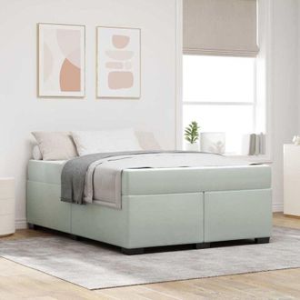 vidaXL Vidaxl - Struttura letto con materasso Grigio chiaro 140 x 200 cm