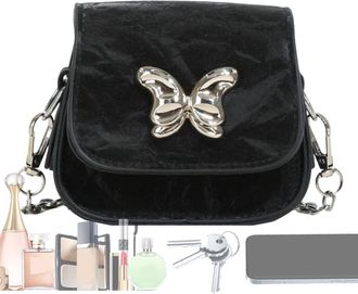 Generic Chain Shoulder Purse, Cute Butterfly Handbag, Compact Bag with Premium Leather, Lightweight Shoulder Bag with Decorative Stitching, Evening Bags with 