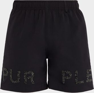 Purple Men & apos;s Crystal All Round Shorts
