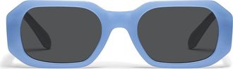 Quay Hyped Up 53mm Square Sunglasses in Hydrangea/Smoke at Nordstrom