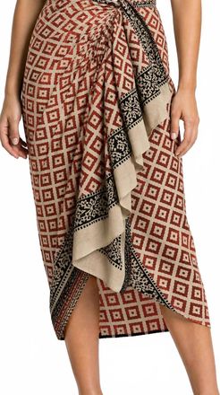 Guadalupe Design Ashi Ii Pareo Skirt In Red