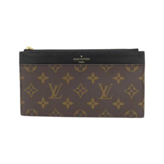 Louis Vuitton Marron Coated Canvas Long Wallet (Bi-Fold) (Pre-Owned)