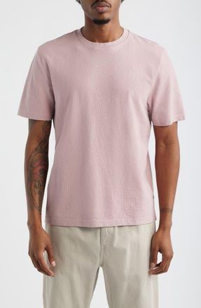 Wax London Dean Boxy Textured Organic Cotton T-Shirt in Dusty Pink at Nordstrom, Size Xx-Large