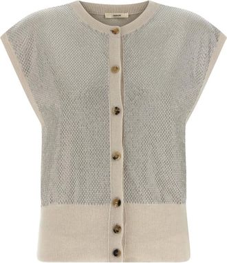 Haikure Jassen, Dames, Beige, XS, Wol, Kirby Vest