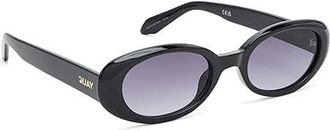 Quay Felt Cute Fashion Sunglasses Black/Black, Acetate/Plastic