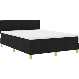 vidaXL Vidaxl - Box Spring Bed with Mattress Black 160 x 200 cm Fabric