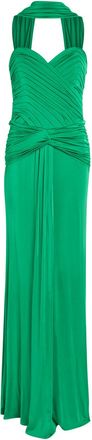 New Arrivals Amanda Stretch-jersey Maxi Dress - Green - 34 (UK6 / XS)