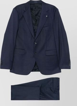 Tagliatore suit jacket brooch detail notch lapel