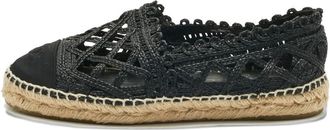 Chanel Espadrilles in tela CC - Nero