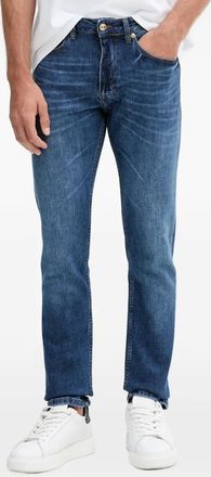Versace Jeans Couture Jeans met logopatch en riemlus - Blauw