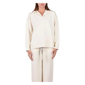 Max Mara Buona Hoodie - Dames - Sweatshirts & Hoodies - Beige - Maat: L Katoen