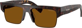 Prada 0PR D12Su - unisex - Zonnebrillen - Bruin - 55 MM - Accessoires