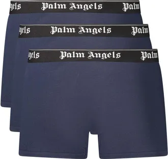 Palm Angels Blue Cotton Mens Boxer Clothing