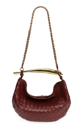 Bottega Veneta Small Sardine Intrecciato Leather Top Handle Bag in Barolo/brass at Nordstrom