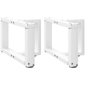 vidaXL Vidaxl - Patas Para Mesa De Centro En Forma De T (2 Unidades), Color Blanco, 40 X 25 X (30-31) Cm, Acero