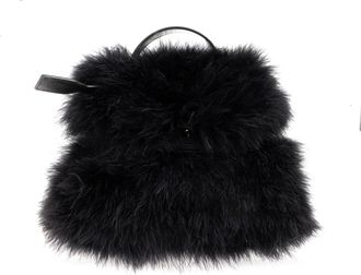 Moschino Faux-fur Tote Bag - Dames - Handtassen - Zwart - ONE Size - Katoen - Tassen