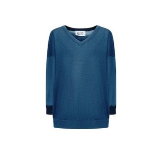 Silvian Heach Maglia con Bordi a Contrasto - - Knitwear - Donna - Blu - XS