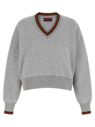 Gucci Grey Web sweatshirt