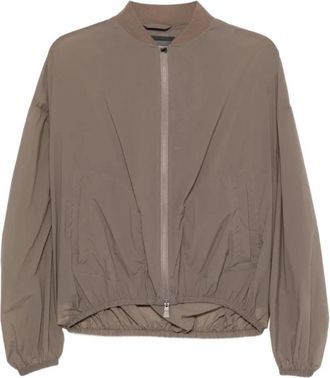 Herno Polyamide Bomber Jacket - Dames - Zomerjassen - Bruin - M - Spandex - Jassen