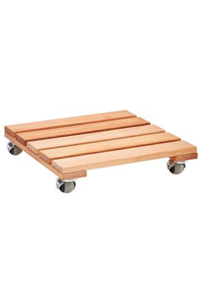 Linea Natura Pflanzenroller, Buchefarben, Holz, Kernbuche, massiv, 35x8.5x35 cm, Made in Europe, Dekoration, Blumen & Blument&ouml;pfe, &Uuml;bert&ouml;pfe