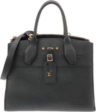 Louis Vuitton Pre-owned City Steamer Lederen Tas - Dames - Vintage Handtas - Zwart - ONE Size - Leer - Vintage