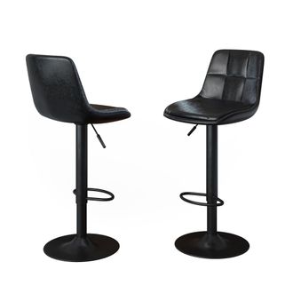 Vicco Taburete De Bar Conjunto De 2 Sena, Negro, 38.5 X 86 Cm, Vicco
