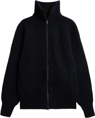 SOEUR Soeur, Truien & Vesten, Dames, Blauw, M, Jasper High-Neck Zip Knit