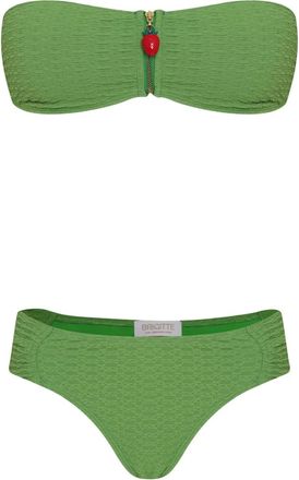 Brigitte Bikini con zip - Verde