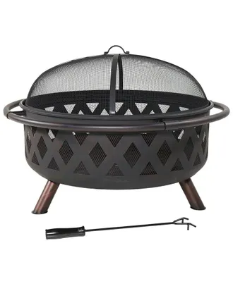 Sunnydaze 36in Fire Pit Steel
