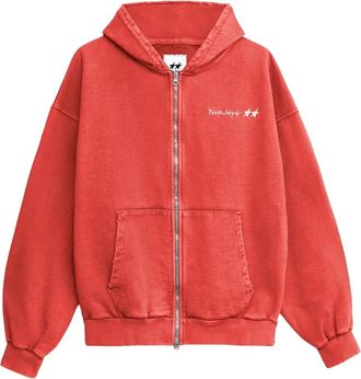 TwoJeys Icon Full-Zip - Heren - Vesten met rits - Rood - L - Katoen - Hoodies & sweatvesten
