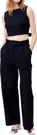 FRNCH Womens Albane Woven Pants In Blue Marine