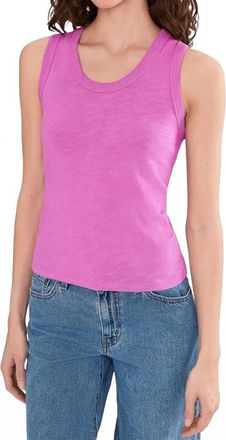 Lilla P Vintage Side Pleat Tank In Crocus