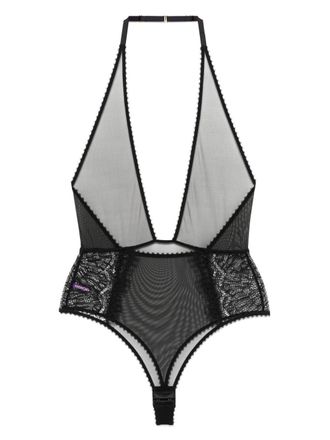 Maison Close Body semi trasparente - Nero