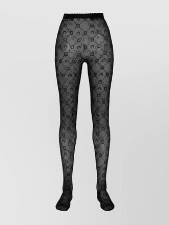 Marine Serre sheer mesh monogram tights