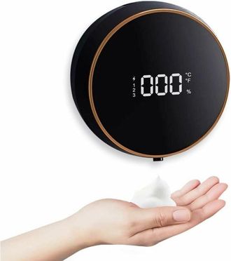 OEM Dispensador Autom&aacute;tico De Jab&oacute;n Espumoso De Pared De 300 Ml, 3 Configuraciones Para Cocina (negro)