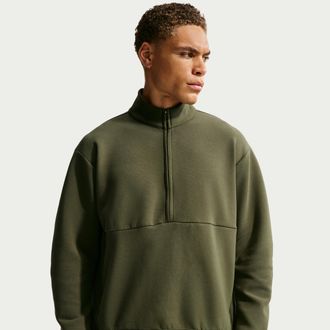 Nike Mens 24.7 ImpossiblySoft Dri-FIT 1/2-Zip Top in Green | HQ6953-325